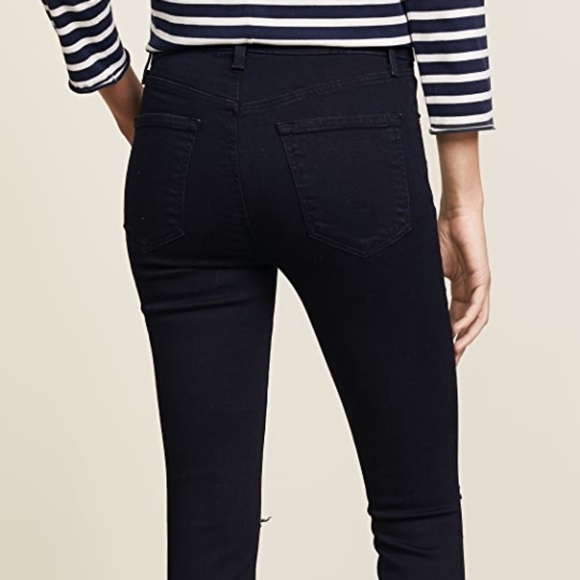 NWT J Brand Alana High Rise Skinny Cropped Black Raw Edge Offbeat Women 28 NEW - Picture 7 of 7